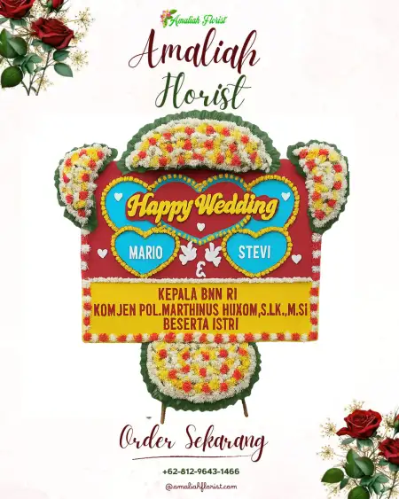 Papan Bunga Pernikahan Lawangaji